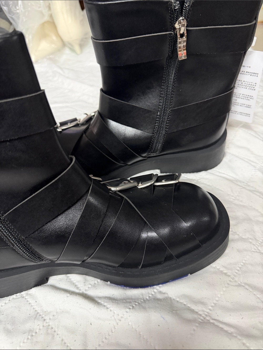 Urban Revivo Black Buckle-Strap Women's Ankle Boots - Picture 5 of 5